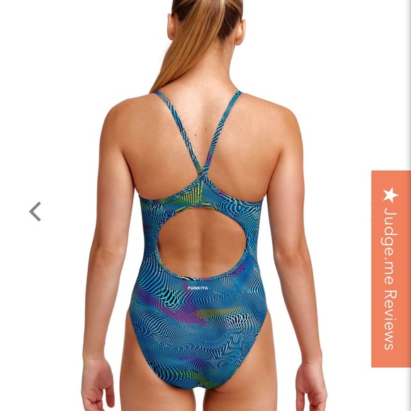 Funkita Ladies Diamond Back swimsuit- endurance fabric size 30 US, Aussie 8 - Picture 3 of 7